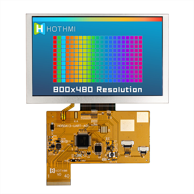 5,0 солнечный свет экрана дисплея дюйма умный серийный 800x480 UART TFT читаемый
