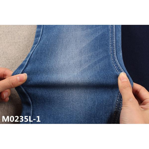 2 лайкра 33 полиэстер 65 хлопок джинсов женщин 339gsm пятнает рулоны ткани джинсовой ткани