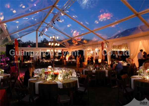 Waterproof  Clear Span Tent Aluminum Frame Structure For Outdoor Restaurant