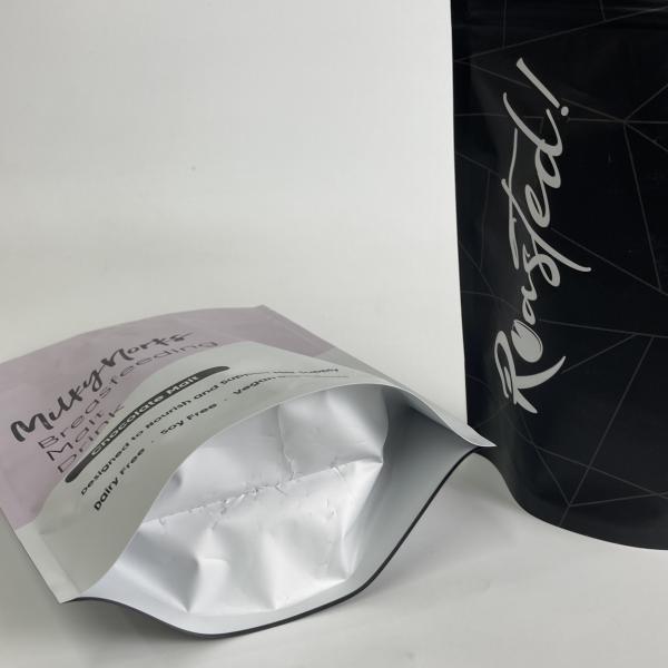 Wholesale Custom Printed Stand Up Zipper Bags Food Grade Resealable Whey Protein Packaging Bags
