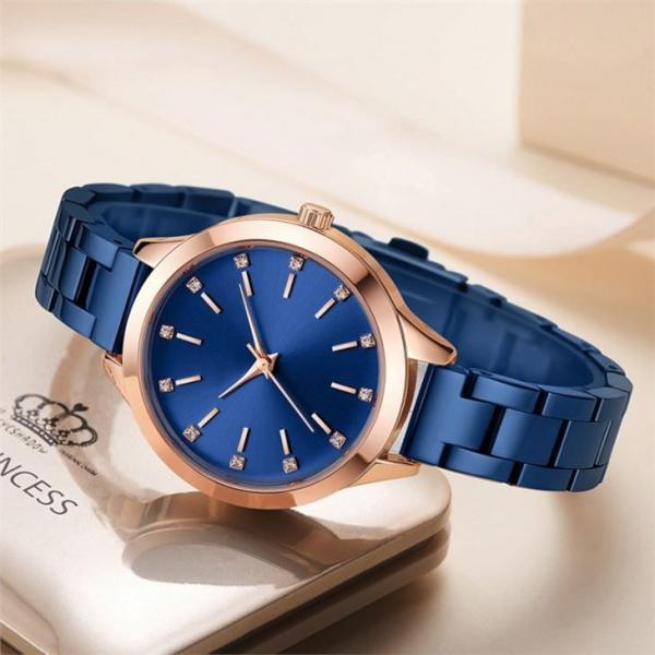 7.9mm Thickness Ladies Diamond Watch 3ATM Three Pin Waterproof