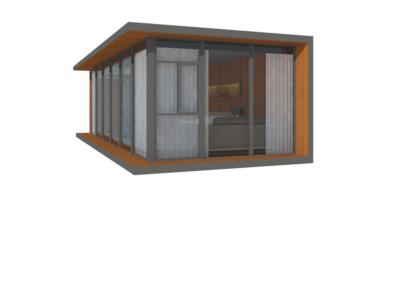 Madeira de madeira cinzenta da casa da casa pré-fabricada com casas minúsculas da casa pré-fabricada/tubo francês da avó/Houses/40 móvel