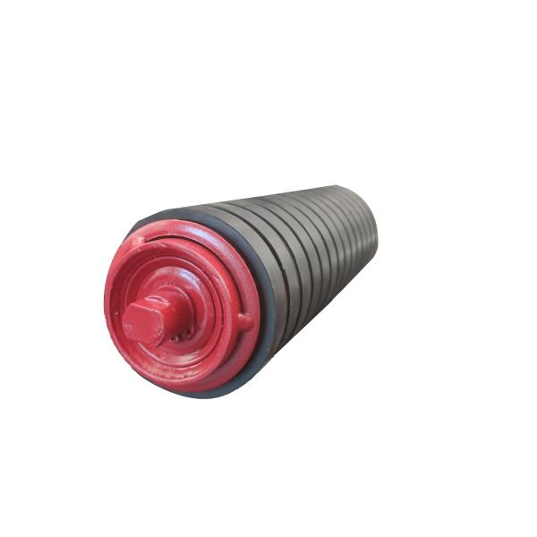 Fornecimento de rolos transportadores de cintura de aço de mineração vermelho ou preto para oficinas de reparação de máquinas