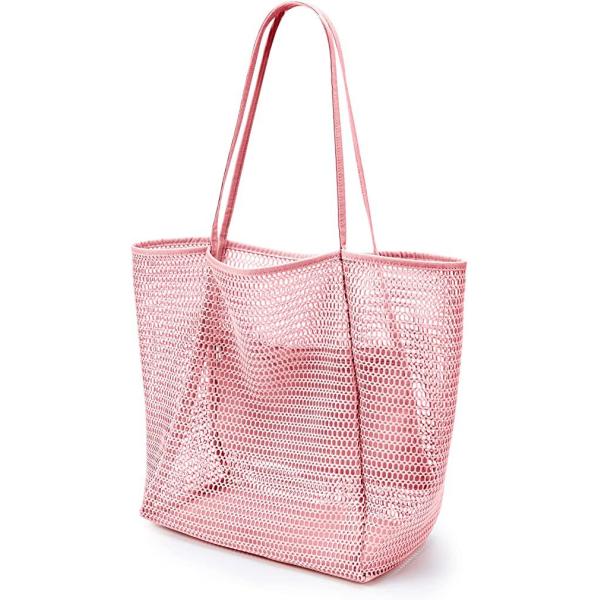 Reusable Mesh Beach Bag Custom Large Capacity Shoulder Bag for Women's Outdoor Travel