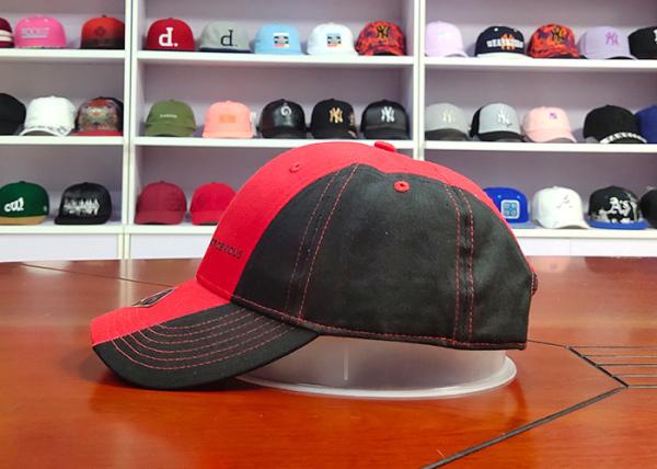 2020 Special desig black and red Color Customize Metal embroidery Logo baseball sports Hats Caps
