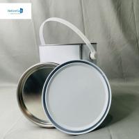 1 galão de tinta branca latas de estanho recipiente redondo 4 litros embalagem latas de metal