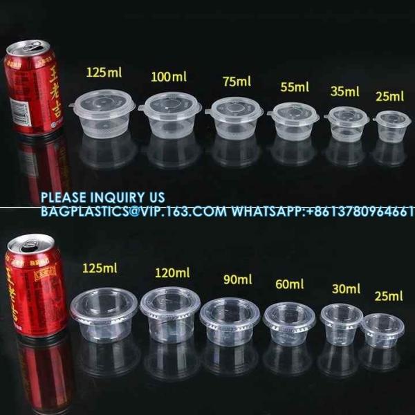 1oz 1.5oz 2oz 3.25oz 4oz 5oz Biodegradable Disposable Food Transparent Sauce Cups Takeaway Food Sauce Container