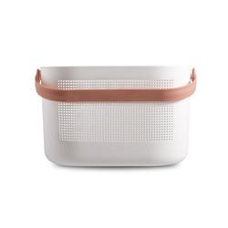 H18cm Plastic Storage Basket Drainage Plastic Vegetable Basket With Handle