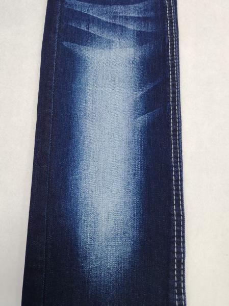 Tissu denim extensible en coton à faible rétrécissement, fil Siro Cross Slub, 75 % coton, avec construction 10+10/16*55 JSD3259 pour jeans