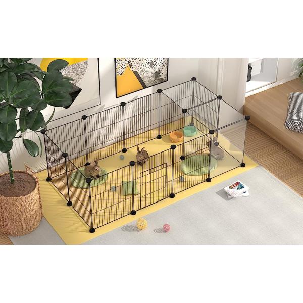 Pet Playpen,Small Animals Cage DIY Wire Portable Yard Fence with Door Puppies, Kitties, Bunny, Turtl