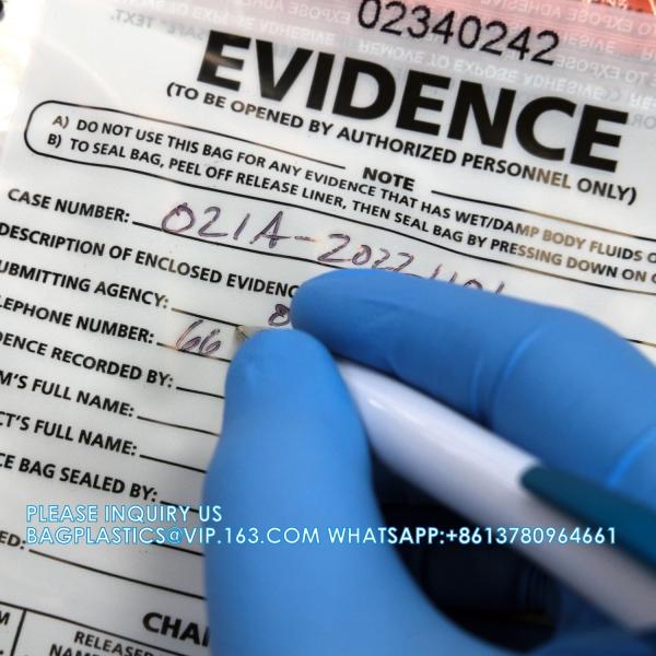 Police evidence bags, Public Safety Evidence Security Bags, Crime Scene Evidence Container, 6 X 8, 100 Pack