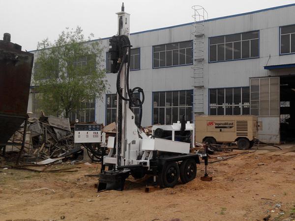 Equipamento de perfuração montado do poço de água de 200m 220mm reboque de pouco peso