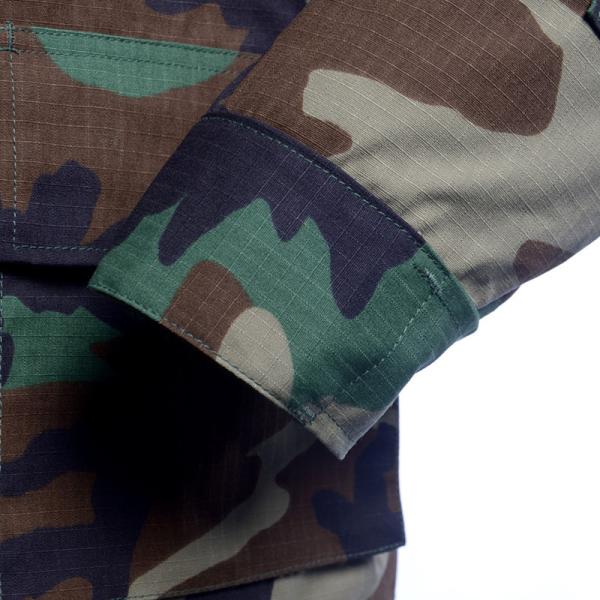 Plaid Fabric Woodland BDU Uniform Tear Resistance Flame Retardant