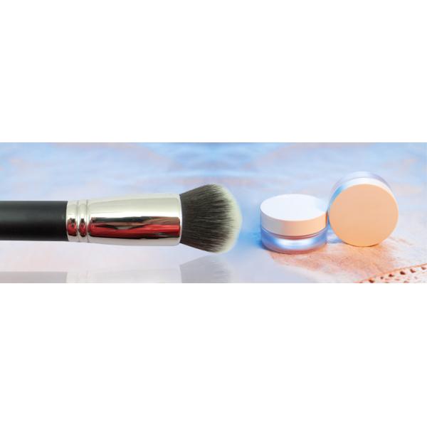 Black Short Handle Bronzer Makeup Brush Foundation Powder Brush With Goat Hair
