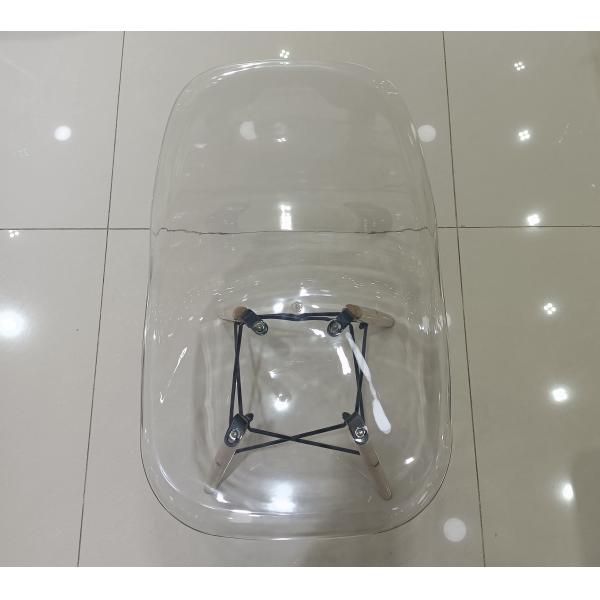 Banquet Clear Acrylic Dining Chairs Beech Legs In Hotel Room