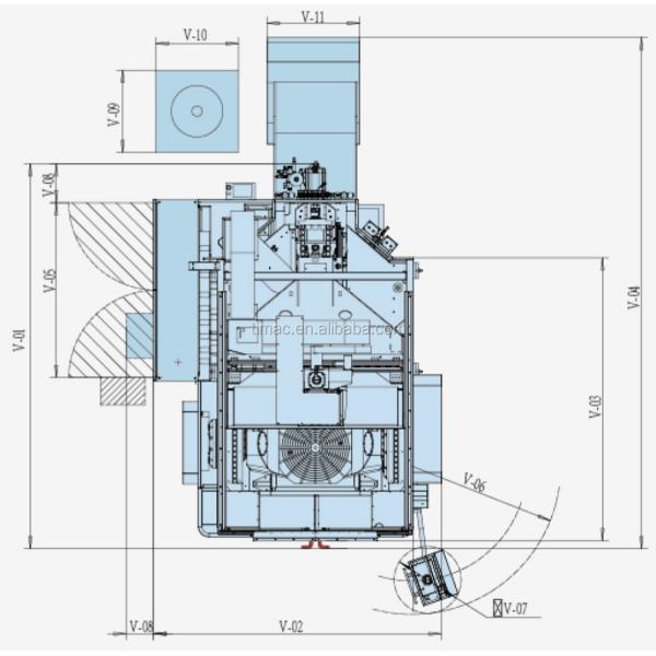 5 Axis Metal CNC Milling Machine Fanuc Machining Center with 1400 kg Max. Table Load