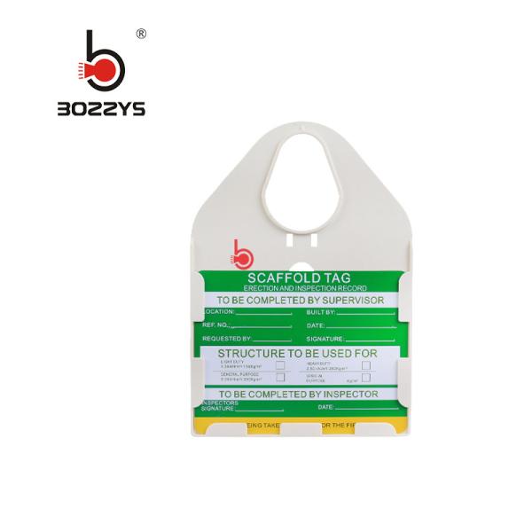 ABS Material Scaffold Safety Tags , Customized Width Lock Out Tag Out Tags