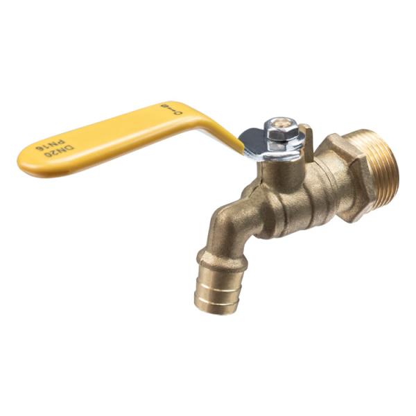 Brass Hose Bibcock 1/2 Inch 3/4 Inch Brass Body & Ball With Steel Handle