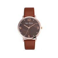 modèle tridimensionnel 36mm de dames de 30m de quartz de bracelet en cuir imperméable de montre