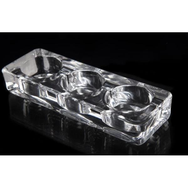 Factory Custom Clear Transparent Candle Holder with 3 Tealight Set for party wedding decoration