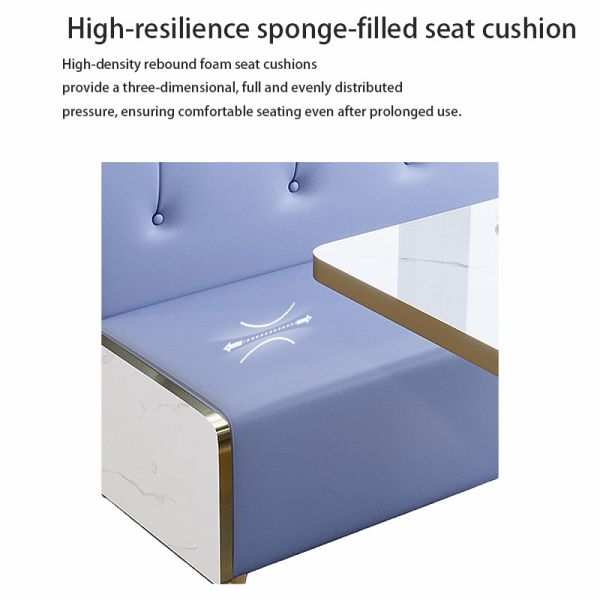 Hot Sale Cafe Marble Restaurant Coffee Shop Sofa and Booth Seating Chair and Table Set Furniture for Coffee Shop