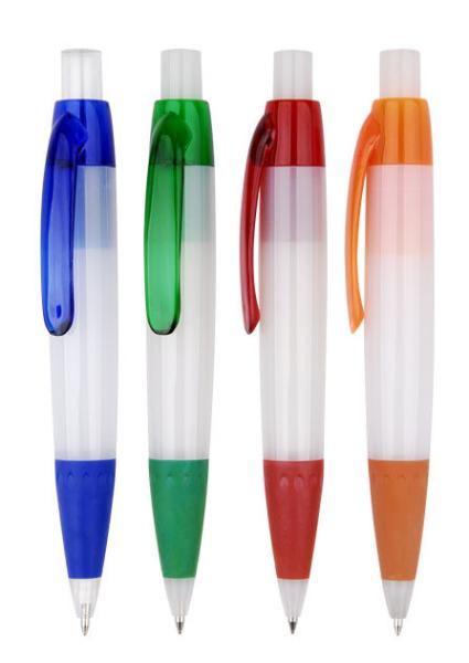 assorted color advertising plastic transparent ball pen