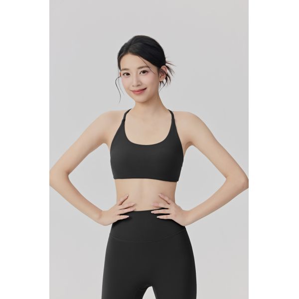 Light Pink Seamless Yoga Set for Women - Breathable Nylon Spandex Workout Bra and High Waisted Leggings