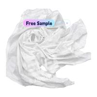Low lint Cotton Rags Kg White Elastic Knitting T-shirt Rags Recycled Cotton Cloth Cleaning Wiping Used Rags