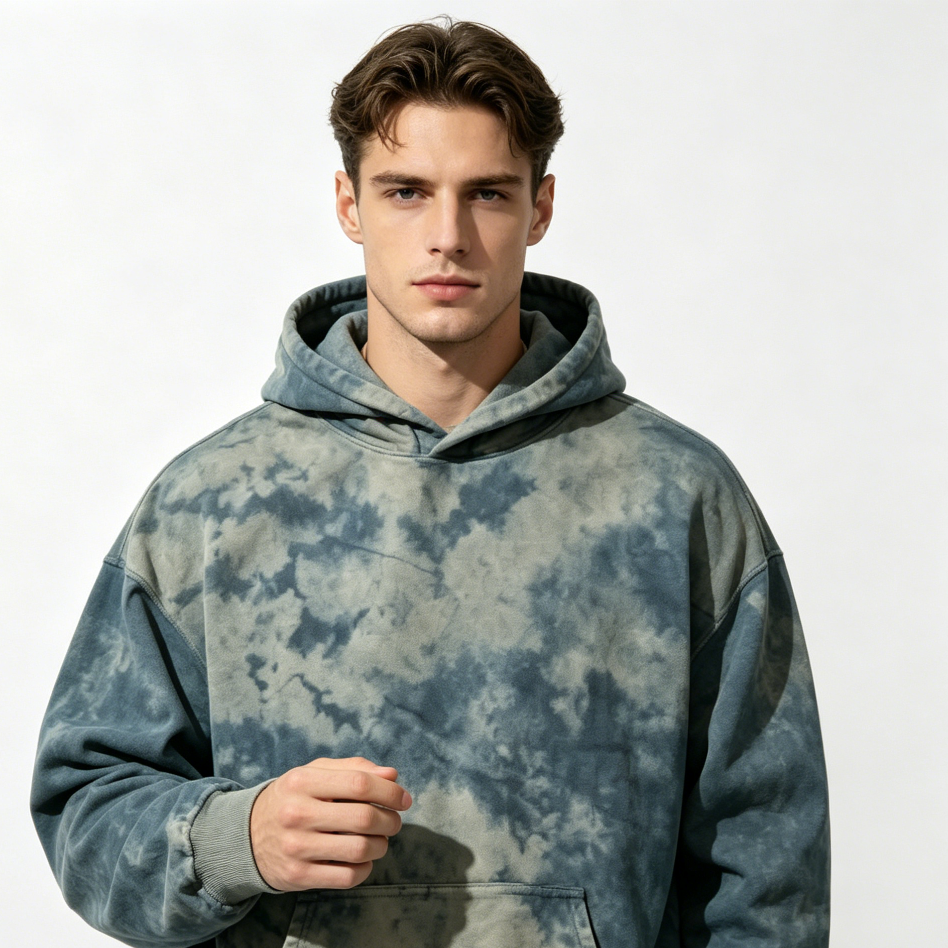 351GSM - 400GSM Stone Wash Hoodies V Neck Y2K Vintage Hoodie For Youth