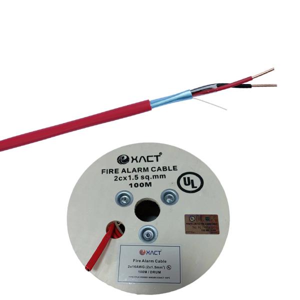 Гибкая скрученная пара 2*1,5 медный пожарный сигнализационный кабель для системы коммерческой безопасности