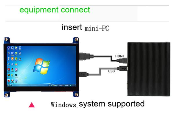 800X480 4.3 Inch Tft Display Tft Lcd Touch Screen HDMI Interface 400c/D Brightness