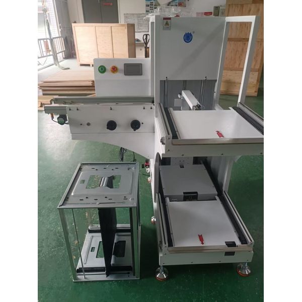 Compact Design L-Type PCB Loader Unloader for Magazine Loading SMT Production Line