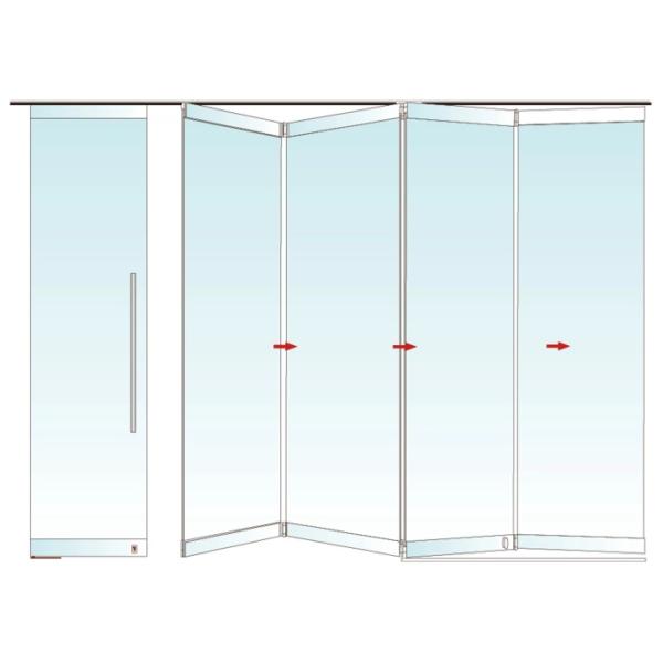 Corrugated Fluted Bathroom Glass Panel Fashionable Tempered Window Glass