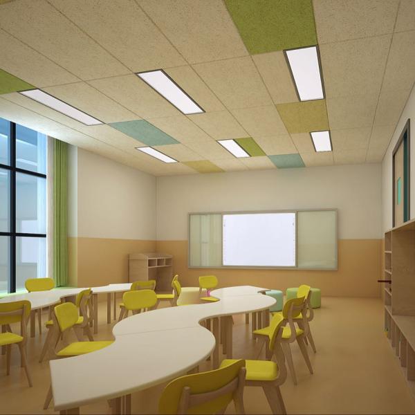 15mm/ 20mm/ 25mm/ 35mm Thickness Custom Colors Wood Wool Sound Absorption Acoustic Panels