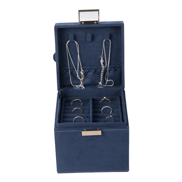 Storage / Packaging Leather Jewelry Box For Retail Black Color Customized Size