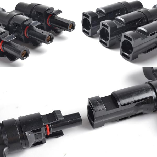 TUV Certified PV4.0 T Type Branch Connector Solar Connector PV 2 In 1 Splitter