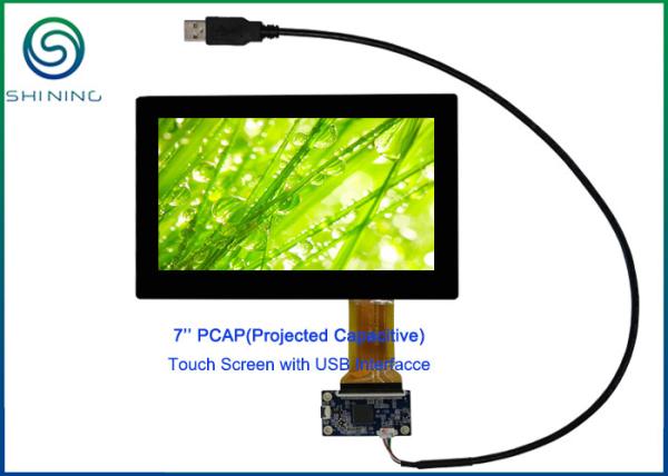 7 Inch Capacitive Touch Screen Cover Glass 1.1mm To ITO Sensor Glass 0.7mm For Touch Devices