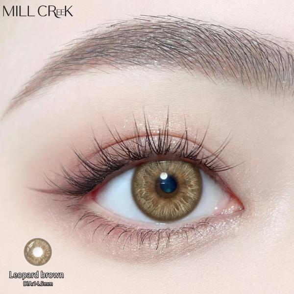 Leopard Brown 1 Day Colored Contacts 14.2mm Diameter 0.08mm Center Thickness
