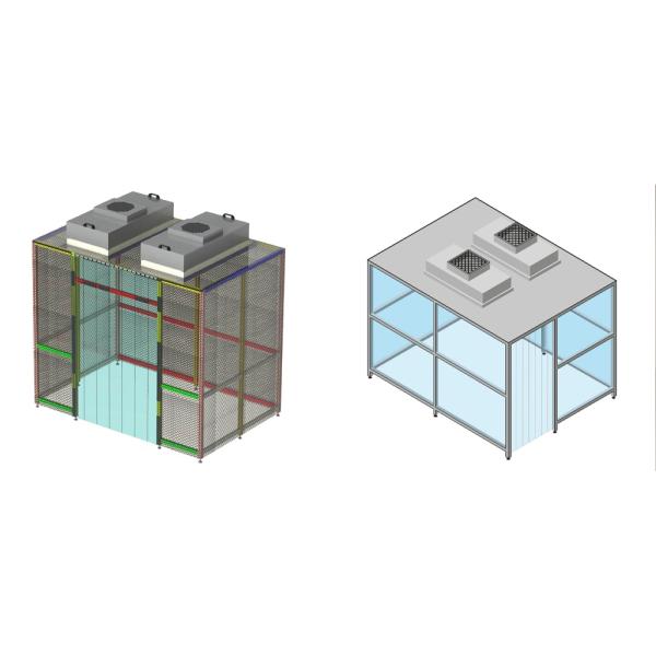 Customized Clean Booth Positive Pressure Modular FFU System with HEPA Filter Anti-Static Curtain