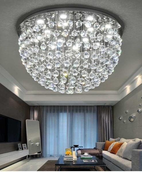 Crystal front room ceiling lights Fixtures for Sitting room Bedroom Ceiling Lamp (WH-CA-34)