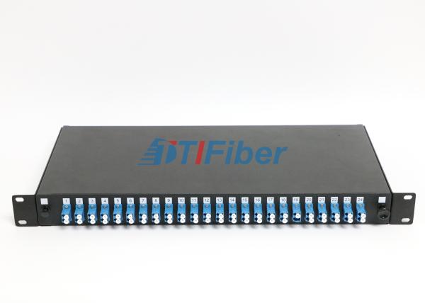 LC / UPC 48 Cores Fiber Optic Patch Panel With Stainless Steel , 2u Patch Panel