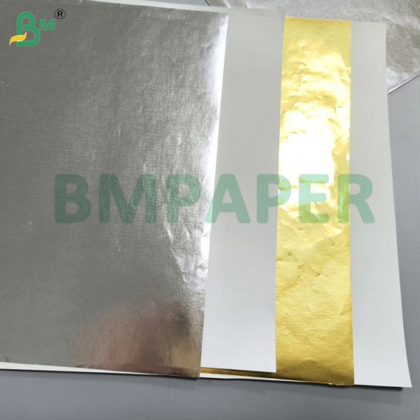 70 / 80gsm Wet Strength Metallized Paper For Beer Label Gold and Silver