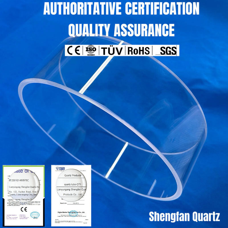 1200℃ High Temperature Resistant Large Diameter Quartz Glass Tube with Good Electrical Insulation for Vacuum Tube Furnace