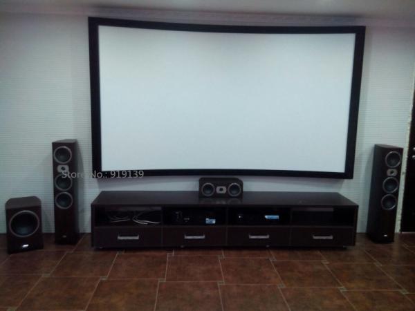 Great Design 135 Curved Fixed Frame DIY Projector Screens 16 To 9 With 80mm Black Velevt