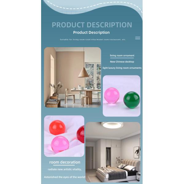 шарик хрустального шара шариков 40mm 50mm прозрачный жонглируя красный голубой акриловый