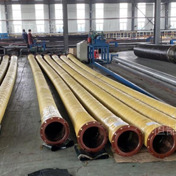 Coal Mines Slurry Suction Hose 8 Inch 10 Inch Flange Spiral Steel Wire Skeleton
