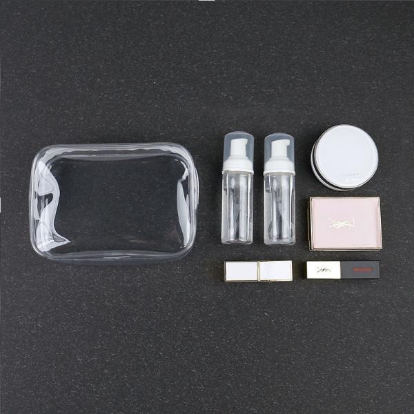 Pvc Zipper Toiletry Cosmetic Bag Custom Size Logo Clear Makeup Bag For Women Fashion Style