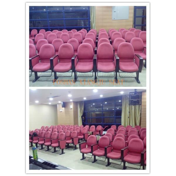 Plywood auditorium seating with writing pad fabric flame retardant for conference room