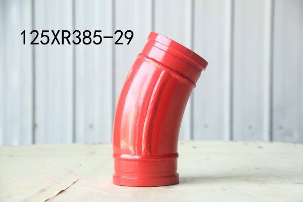 125*R385-29 Pump Bend Tube Red Color and  Customized Style for Concrete Pump Truck