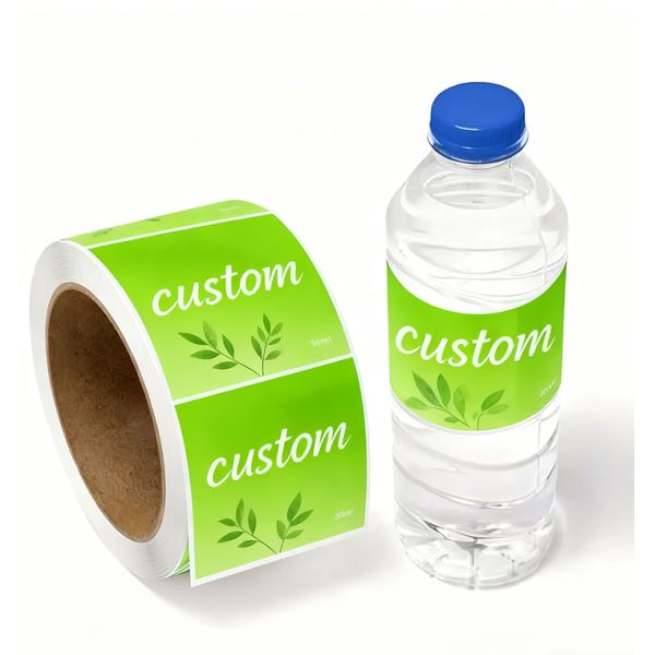 High Quality Juice Sticker Logo Clear Printing Water Bottle Packaging Label Custom Juice Bottle Labels